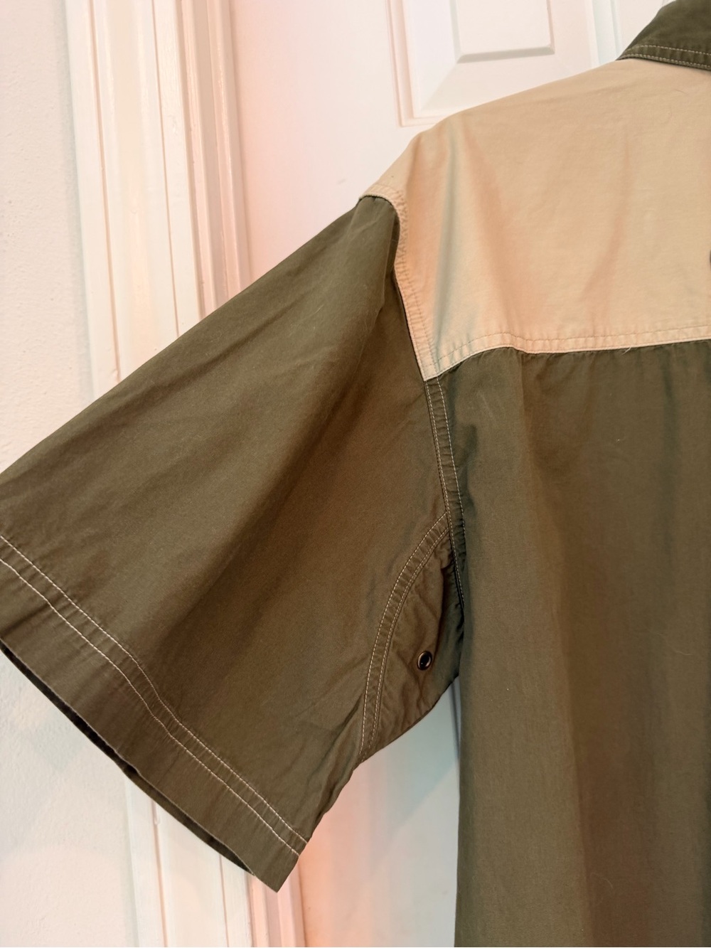 GameGuard Short Sleeve Padded Recoil Shooting Shirt, Button, Olive & Tan, Sz XL - Picture 7 of 13